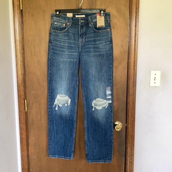Relisted Levi’s low pro distressed midrise straight leg jean cotton size 29 - Picture 3 of 17